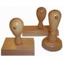 Houten handstempel 30 x 5 mm