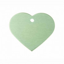 Hart KLEIN groen | 1 zijde graveren | 20x22 mm