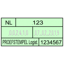 Douanestempel DN65a Numeroteur met datum en tekstplaat