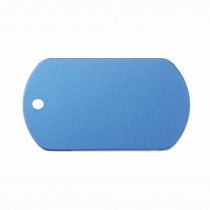 Hondenpenning Militair ID-label blauw - military tag | 1 zijde graveren | 40x28 mm 