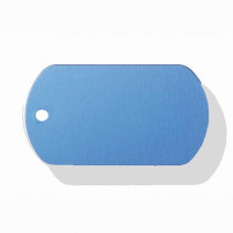 Hondenpenning Militair ID-label blauw - military tag | 2 zijden graveren | 40x28 mm 