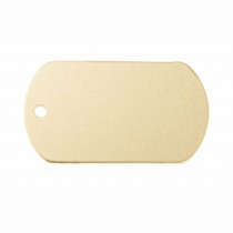 Hondenpenning Militair ID-label goud - military tag | 1 zijde graveren | 40x28 mm 