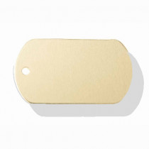 Hondenpenning Militair ID-label goud - military tag | 2 zijden graveren | 40x28 mm 