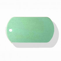 Hondenpenning Militair ID-label groen - military tag | 2 zijden graveren | 40x28 mm 