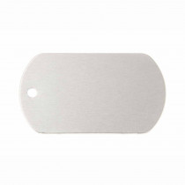 Hondenpenning Militair ID-label zilver - military tag | 1 zijde graveren | 40x28 mm 