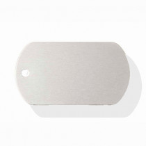 Hondenpenning Militair ID-label zilver - military tag | 2 zijden graveren | 40x28 mm 