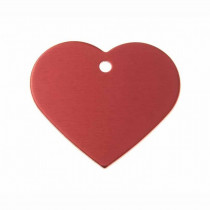 Hart GROOT rood | 1 zijde graveren | 38x32 mm