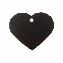 Hart KLEIN zwart | 1 zijde graveren | 20x22 mm